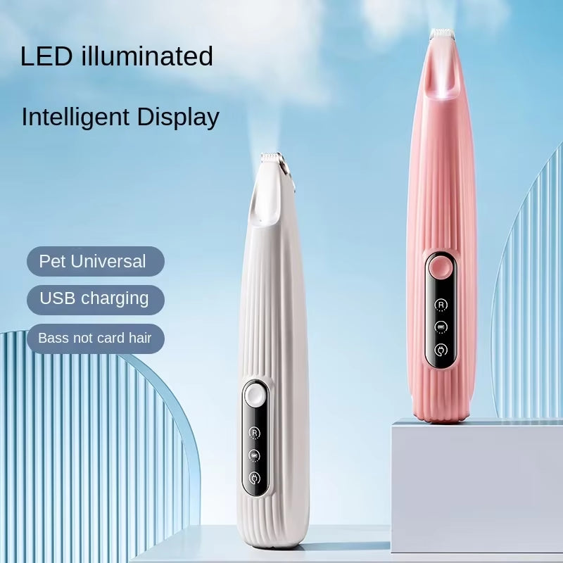 Electric Dog Cat Hair Clippers Ear Eyes Paw Hair Cutter Trimmer USB Charging Pet Grooming Supplies with Scissor