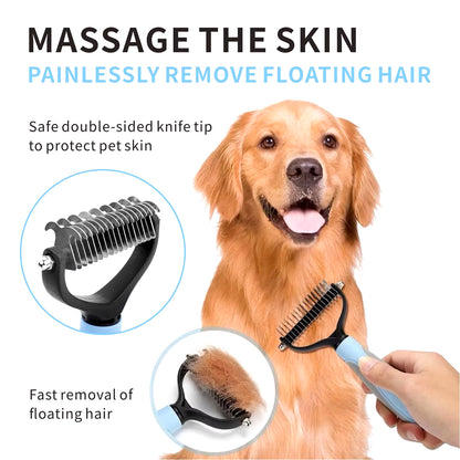 Professional Pet Deshedding Brush Dog Hair Remover Pet Fur Knot Cutter Puppy Cat Comb Brushes Dogs Grooming Shedding Supplies