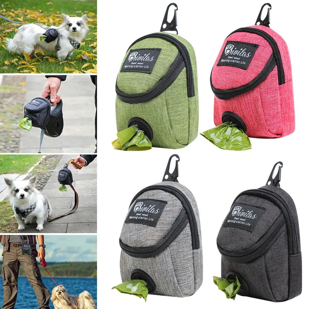 Portable Dog Training Treat Bag Outdoor Pet Dog Treat Pouch Puppy Snack Reward Waist Bag Dog Poop Bag Dispenser Pet Accessories